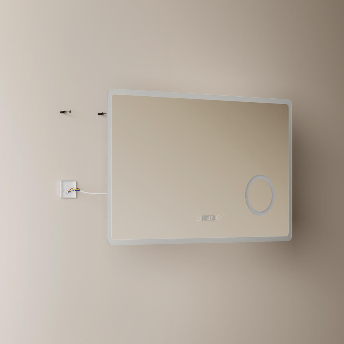 OGLINDA de baie cu LED-uri 100/60 cm - transparent, sticlă (100/60/3.5cm) - EMKE