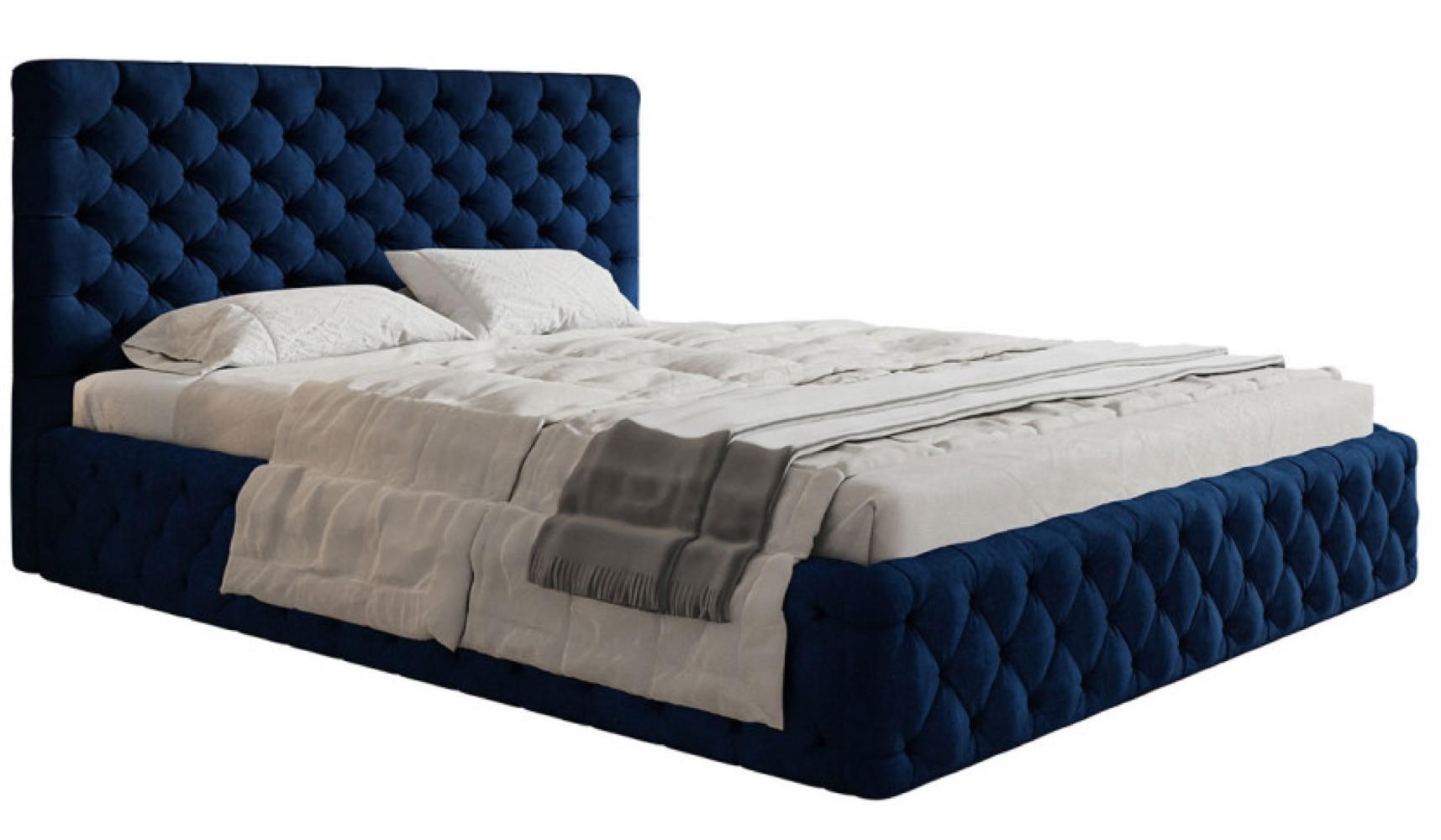 BETT Blau SIM 8 180x200 cm - Blau/Schwarz, Kunststoff/Textil (180/200cm) - Sepro Meble