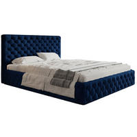 BETT Blau SIM 8 180x200 cm - Blau/Schwarz, Kunststoff/Textil (180/200cm) - Sepro Meble