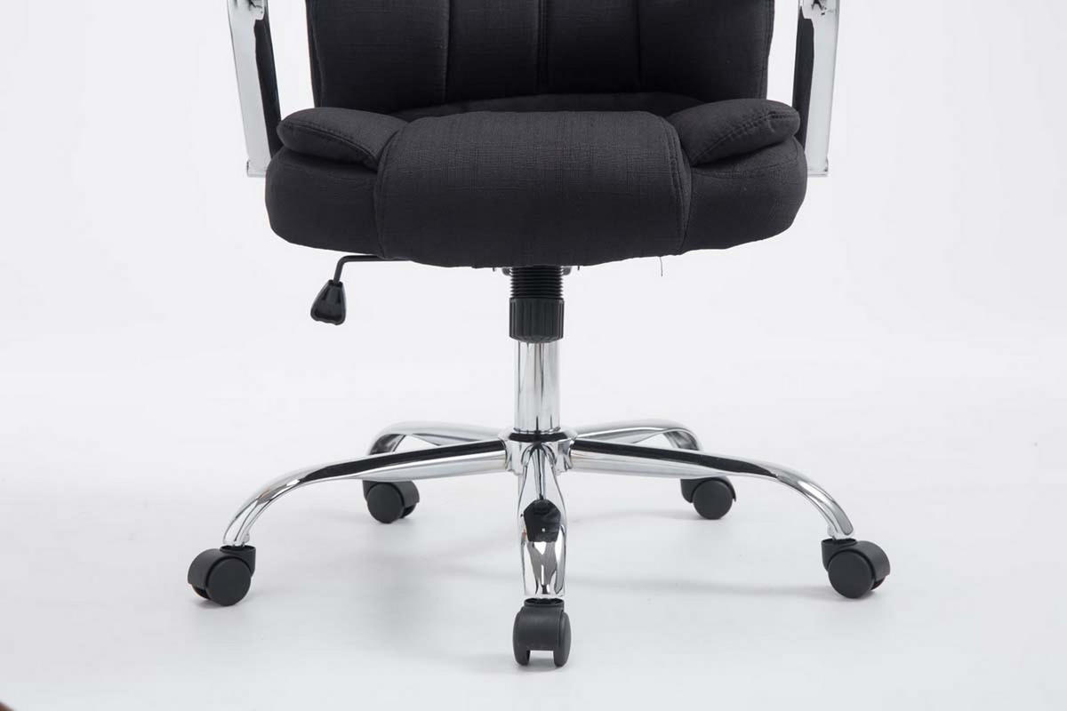 BÜROSTUHL Xavier Two, Stoffbezug Schwarz - Schwarz, Textil/Metall (62/125/70cm) - TPFLiving