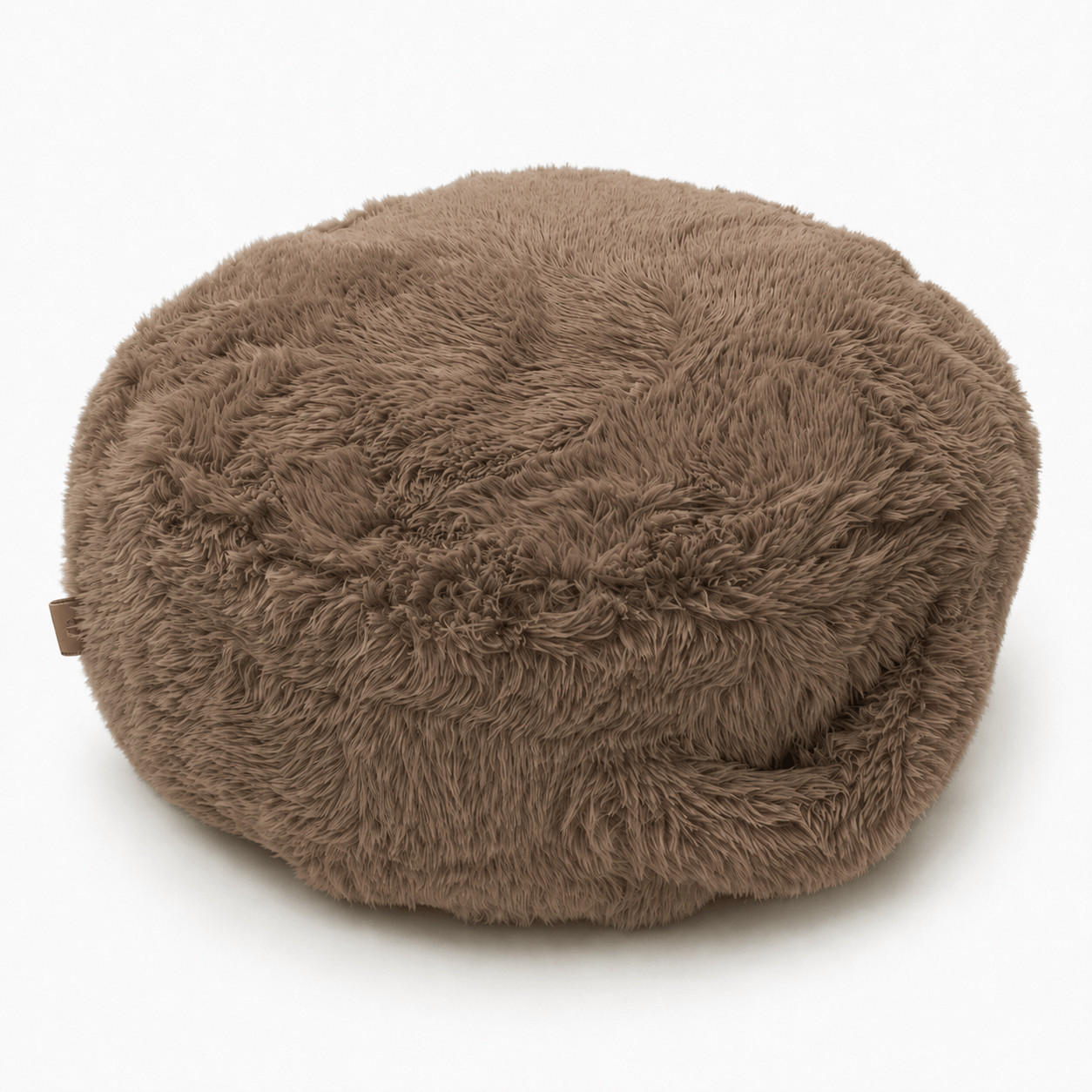 KINDERPOUF Mammoth rund flauschig - Braun, Textil (65/65/65cm) - MeowBaby