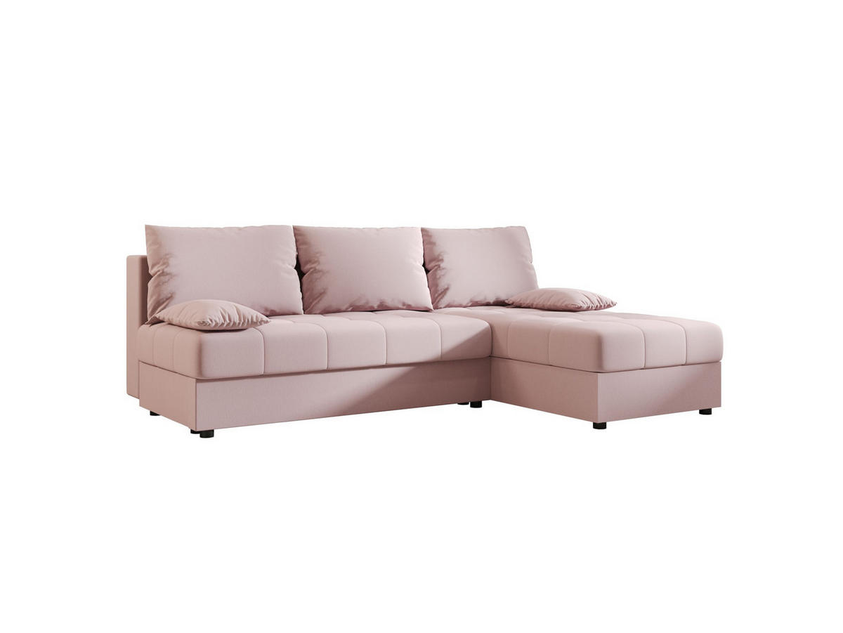 ECKSOFA MOS L Cosmic 14 Rechts mit Schlaffunktion - Rosa, Textil (200/143cm) - Bedante
