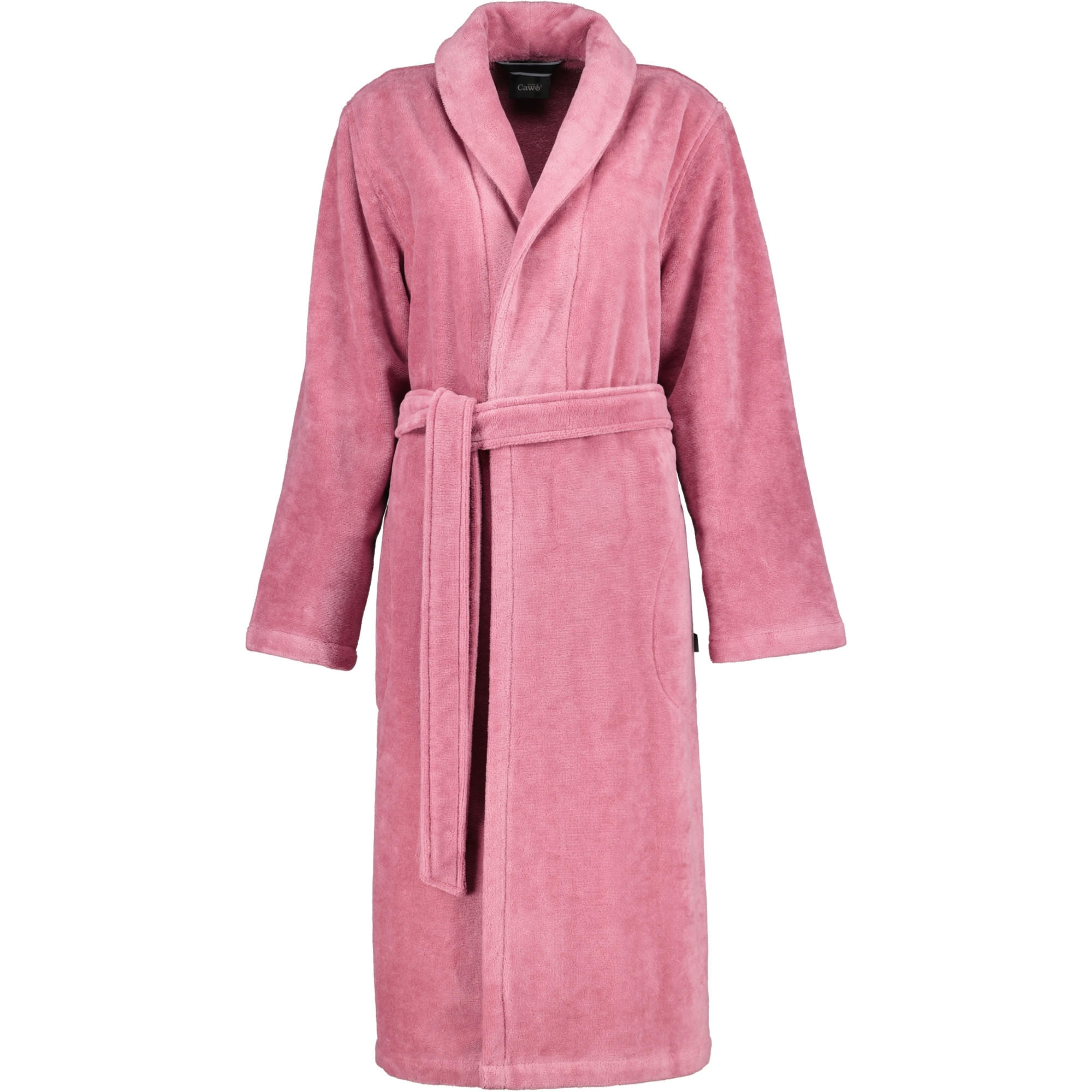 BADEMANTEL DAMEN SCHALKRAGEN 836 BLUSH - 22 - Rosa, Textil (Snull) - Cawoe