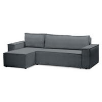 ECKSOFA Agi Anthrazit 60 cm - Anthrazit, Textil (244/60cm)