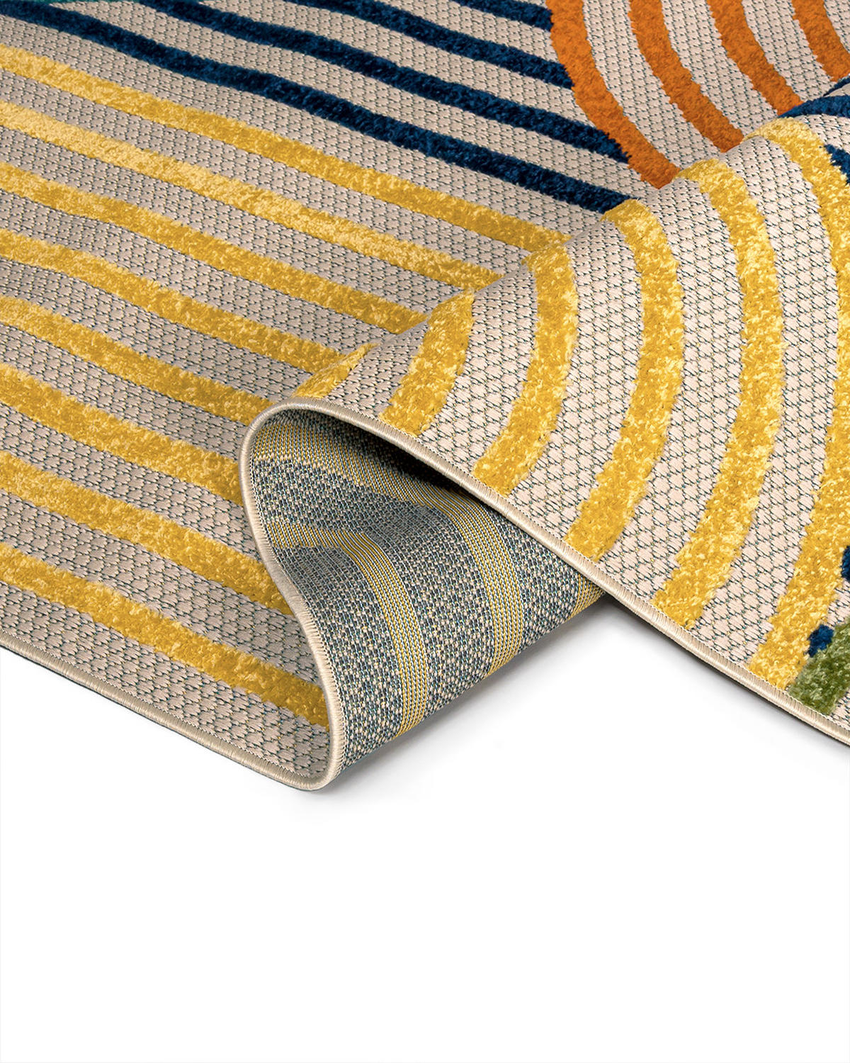 TEPPICH In-& Outdoor Fano Primula Mazovia 200x300cm Rot Gelb Abstrakt Kurzflor - Gelb, Textil (200/300cm) - Mazovia
