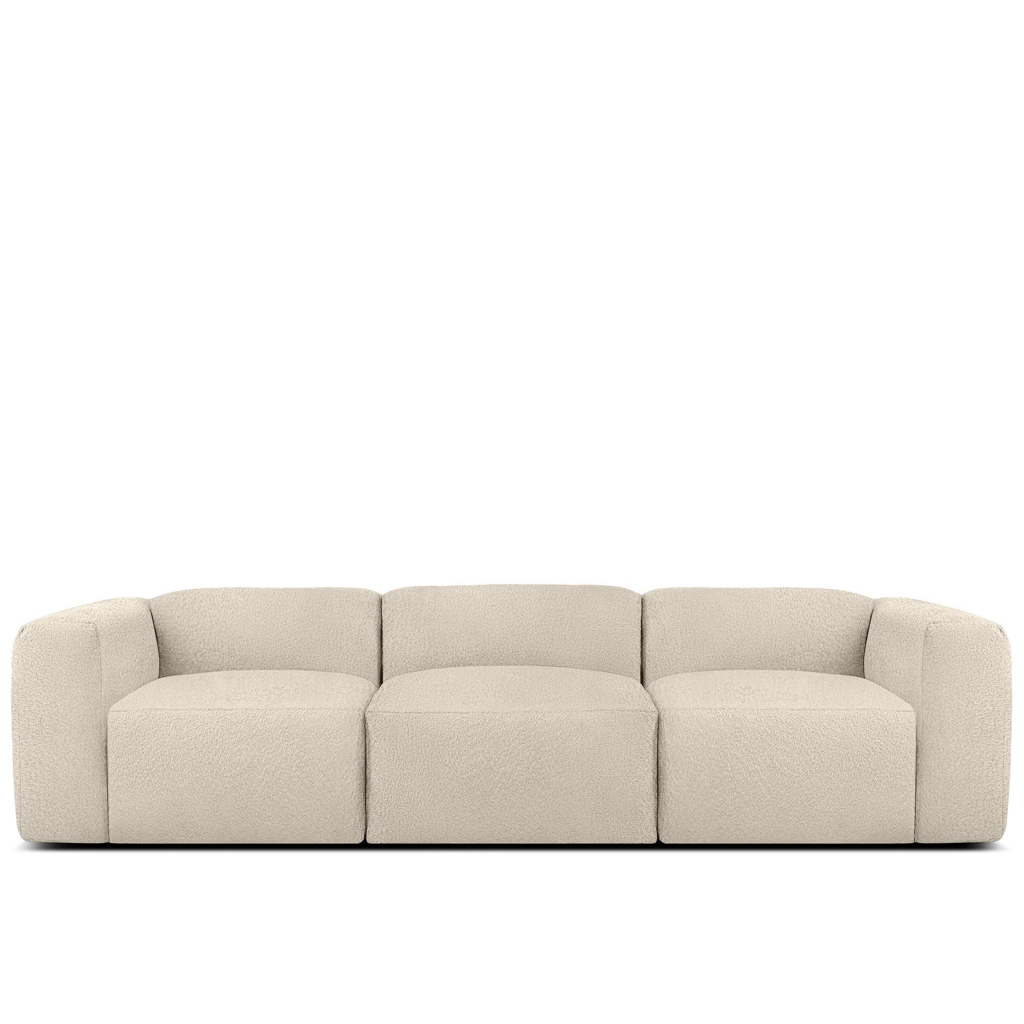 3-SITZER SOFA BUFFO, Hellbeige - Beige, Holz/Holzwerkstoff (290/73/96cm) - KONSIMO®