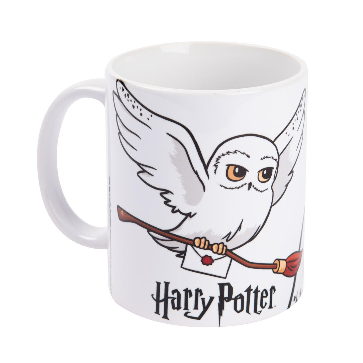 KAFFEEBECHER Harry Potter Hedwig Brief Hogwarts Weiß 320 ml - Weiß, Keramik (0.32L) - United Labels