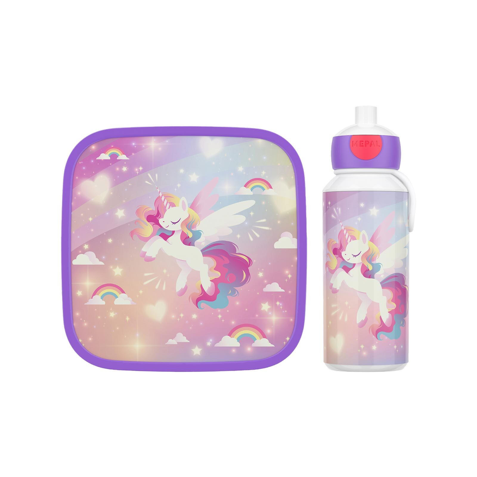 LUNCHSET XL Campus (2025) Unicorn Glow - Violett/Weiß, Kunststoff (1/1/1cm) - Mepal