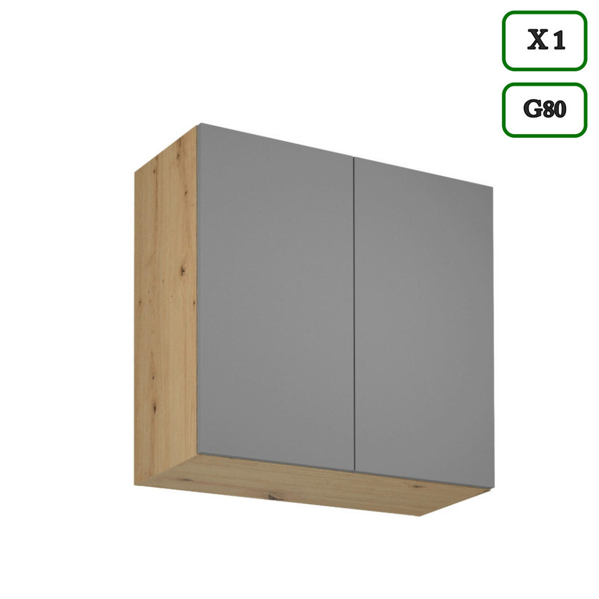 KÜCHENLEERBLOCK 280 cm - Langen K98-M280 - in Beige/Matt - Beige, Holz (280/212/60cm)