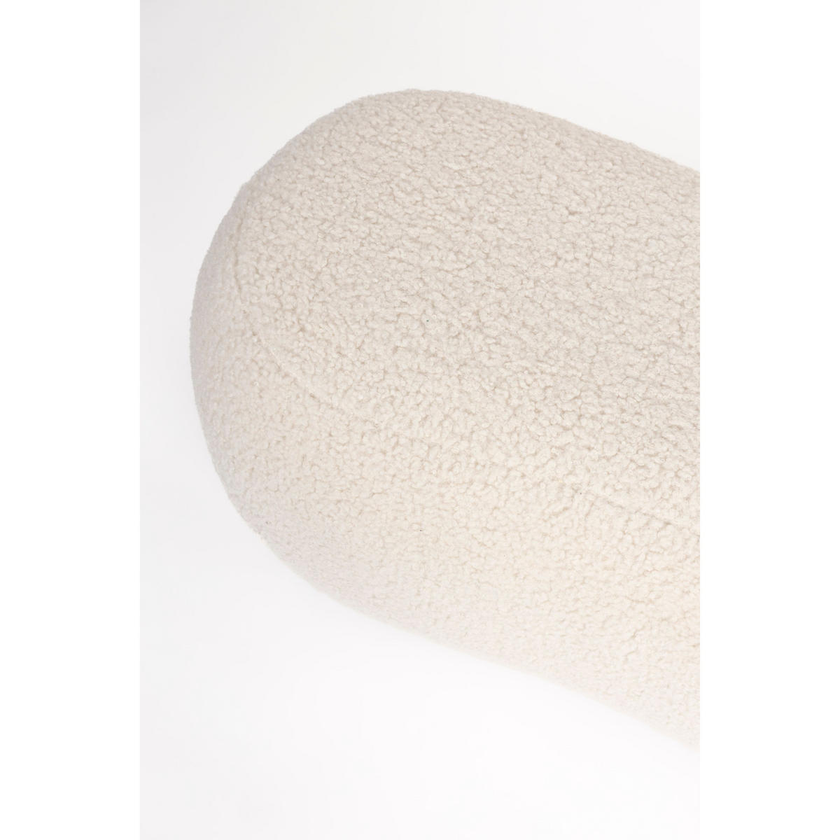 SITZHOCKER Noxx Pouf/ Organisch Geformt Bouclé Weiß - Weiß, Kunststoff (46/41/120cm) - Housecraft Living