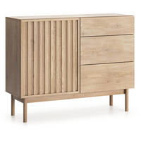 KOMMODE Sapporo mit 3 Schubladen und 1 Tür, eiche Cremona - Eichefarben, Holzwerkstoff (106/84/37cm) - Beautysofa