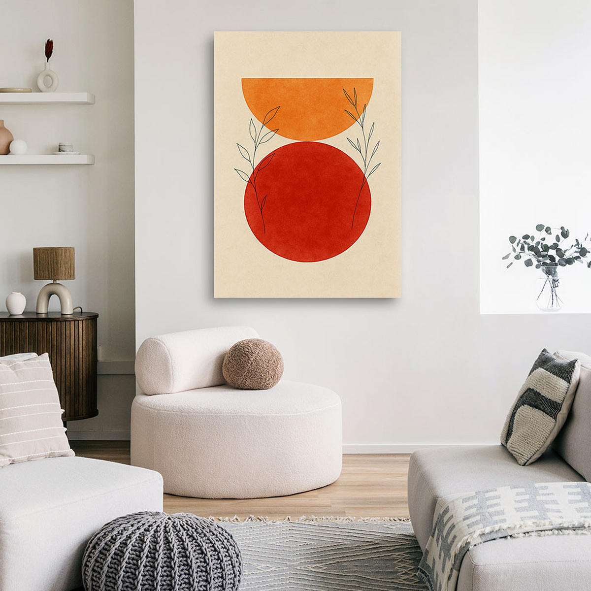 LEINWANDBILD Abstraktion 80x120cm - Multicolor, Textil (80/120cm) - Feeby