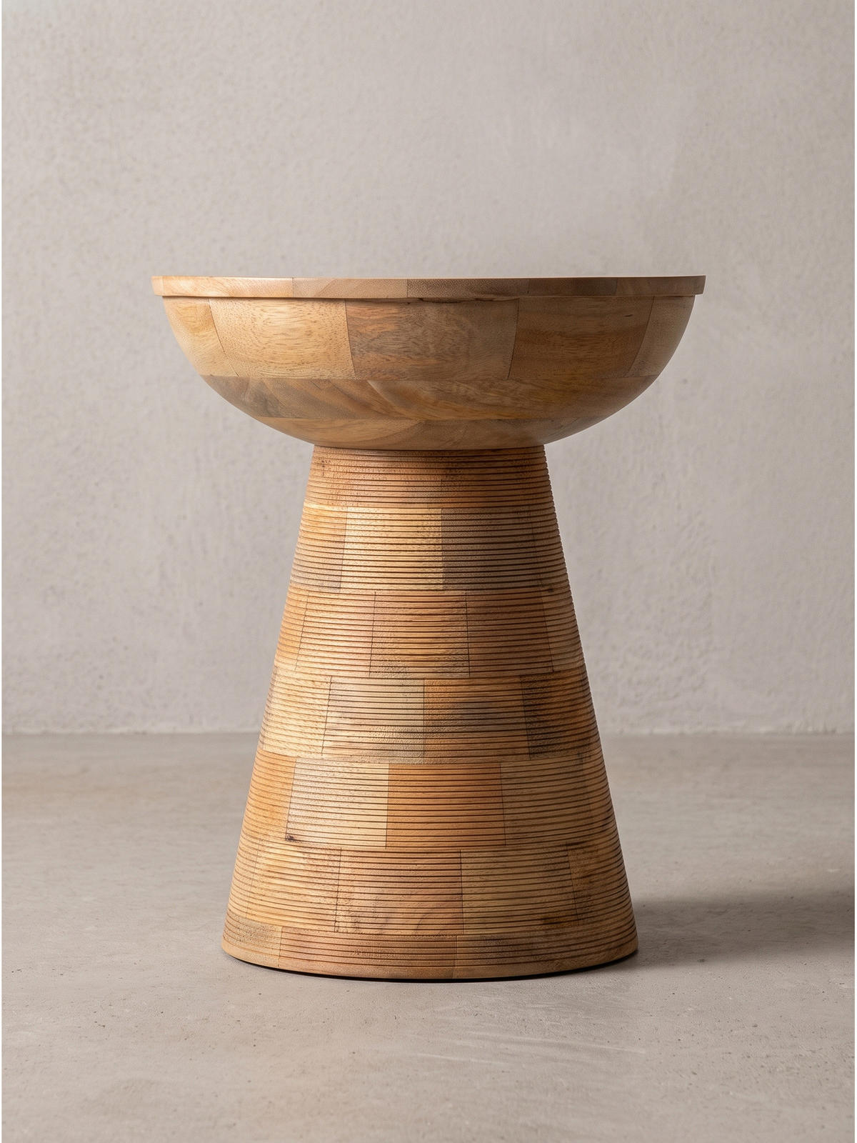 BEISTELLTISCH JELSA, Mango Massivholz, Ø 37 x 45 cm - Hellbraun/Braun, Holz (37/37/45cm) - KADIMA DESIGN