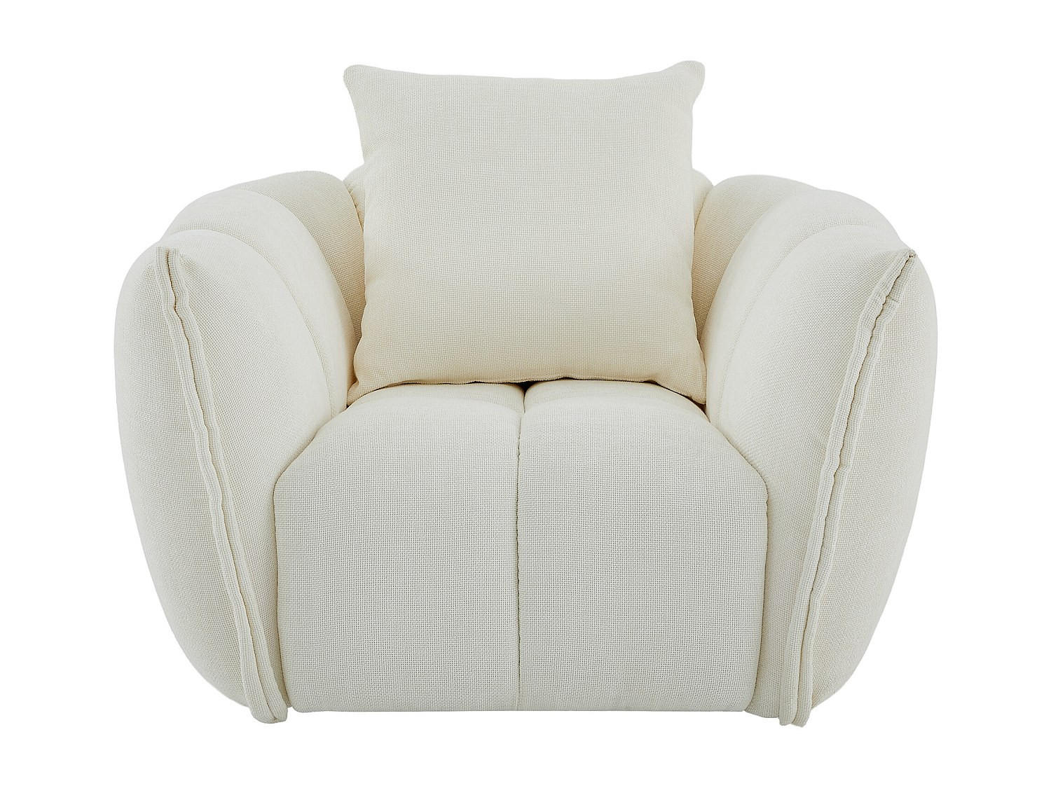 SESSEL mit gerader Rückenlehne - 1 Person - Stoff - Beige - - Beige, Textil (107/68/98cm) - Vente-Unique