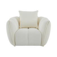 SESSEL mit gerader Rückenlehne - 1 Person - Stoff - Beige - - Beige, Textil (107/68/98cm) - Vente-Unique