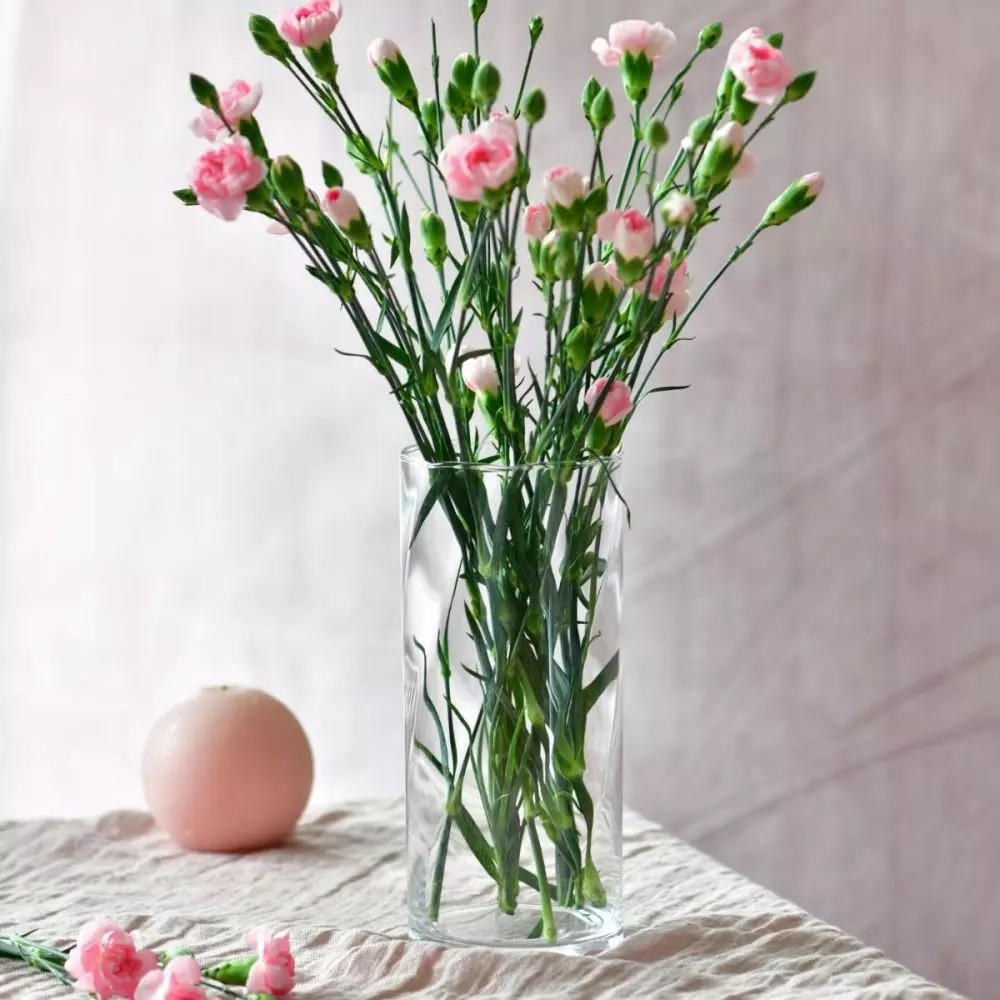 BLUMENVASE, 1 Stk., 25 cm, Handgemacht - Transparent, Glas (10.8/25cm) - Krosno Glass