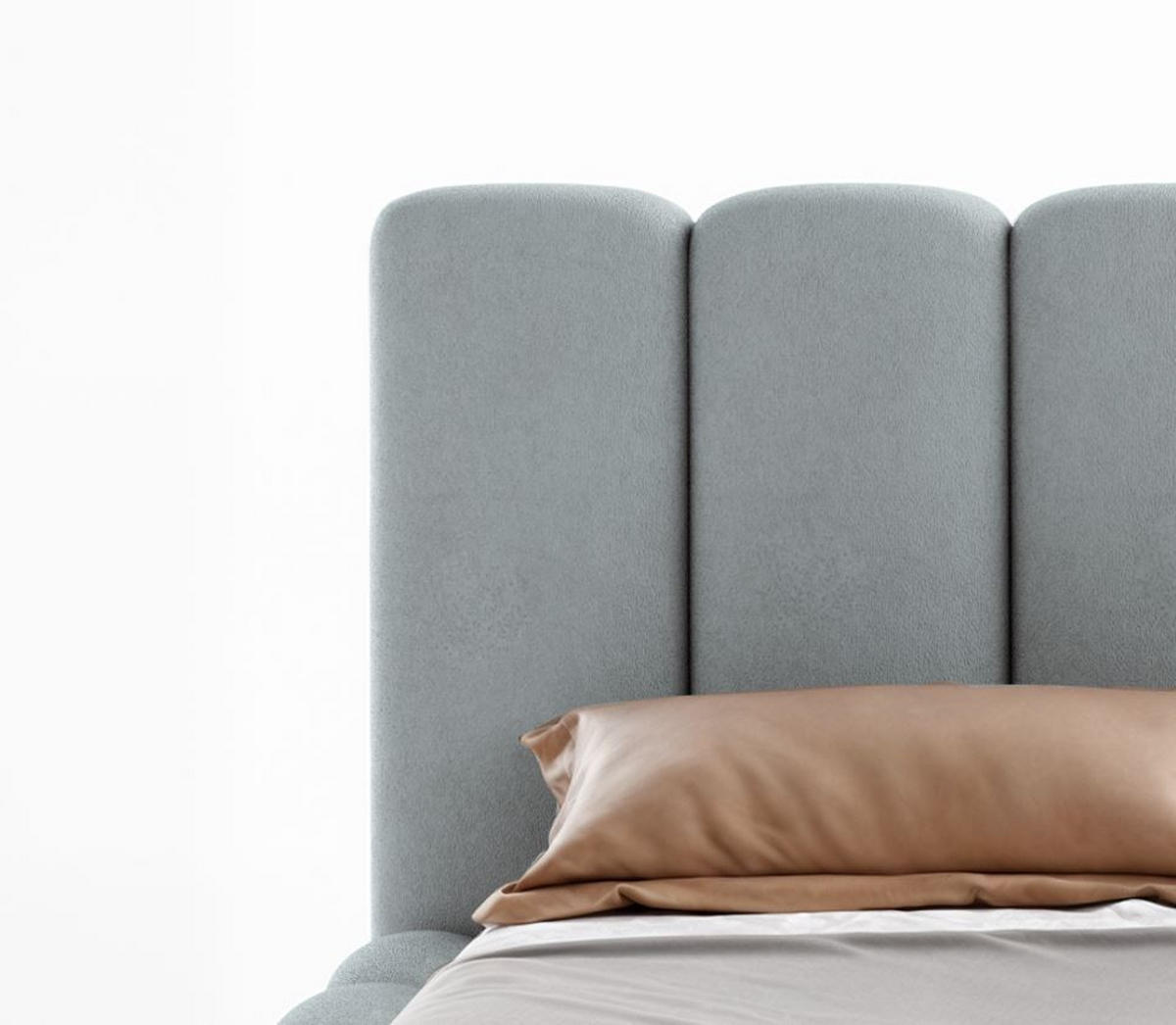 POLSTERBETT VELORA 160x200 GRAU - Grau, Textil (160/200cm) - Luxkor24