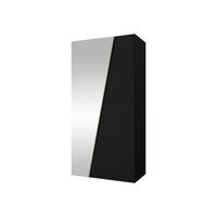 DREHTÜRENSCHRANK Zen 1L 100 cm - Goldfarben/Schwarz, Holzwerkstoff/Kunststoff (100/202/50cm) - MIRJAN24