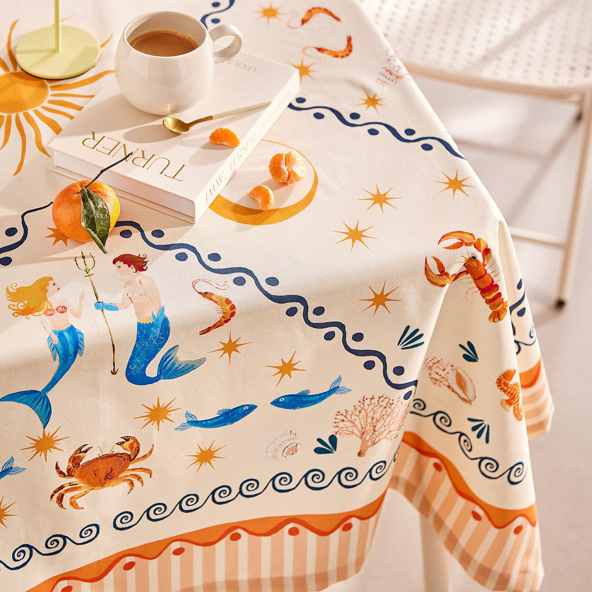 TISCHDECKE Coral Coast 250x160 cm - Multicolor, Textil (250/160cm) - Butlers