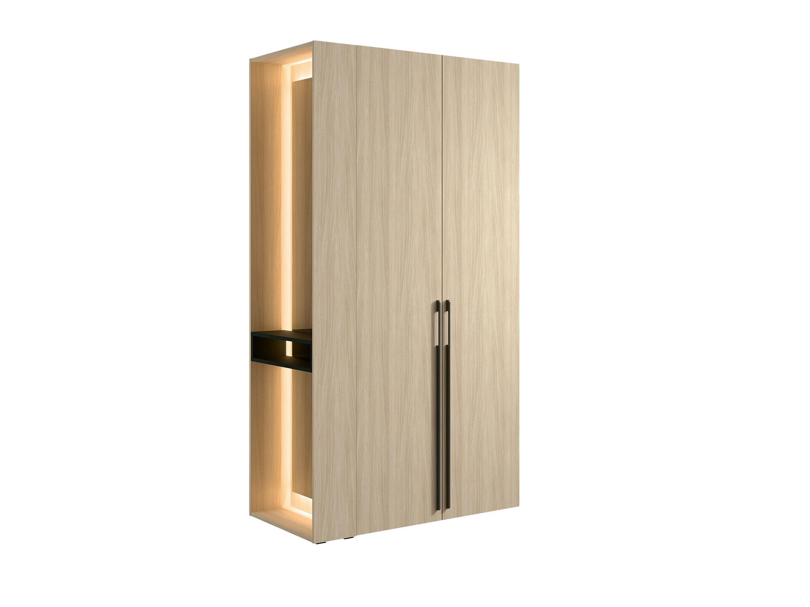 DREHTÜRENSCHRANK FERYN 110,9/207,5/58cm 2-türig mit Spiegel Sonoma Eiche - Sonoma Eiche, Holzwerkstoff (110.9/207.5/58cm) - MASSENO
