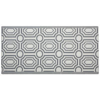 OUTDOOR-TEPPICH Bidar 180/90 cm - Grau, Kunststoff (90/180cm) - Beliani
