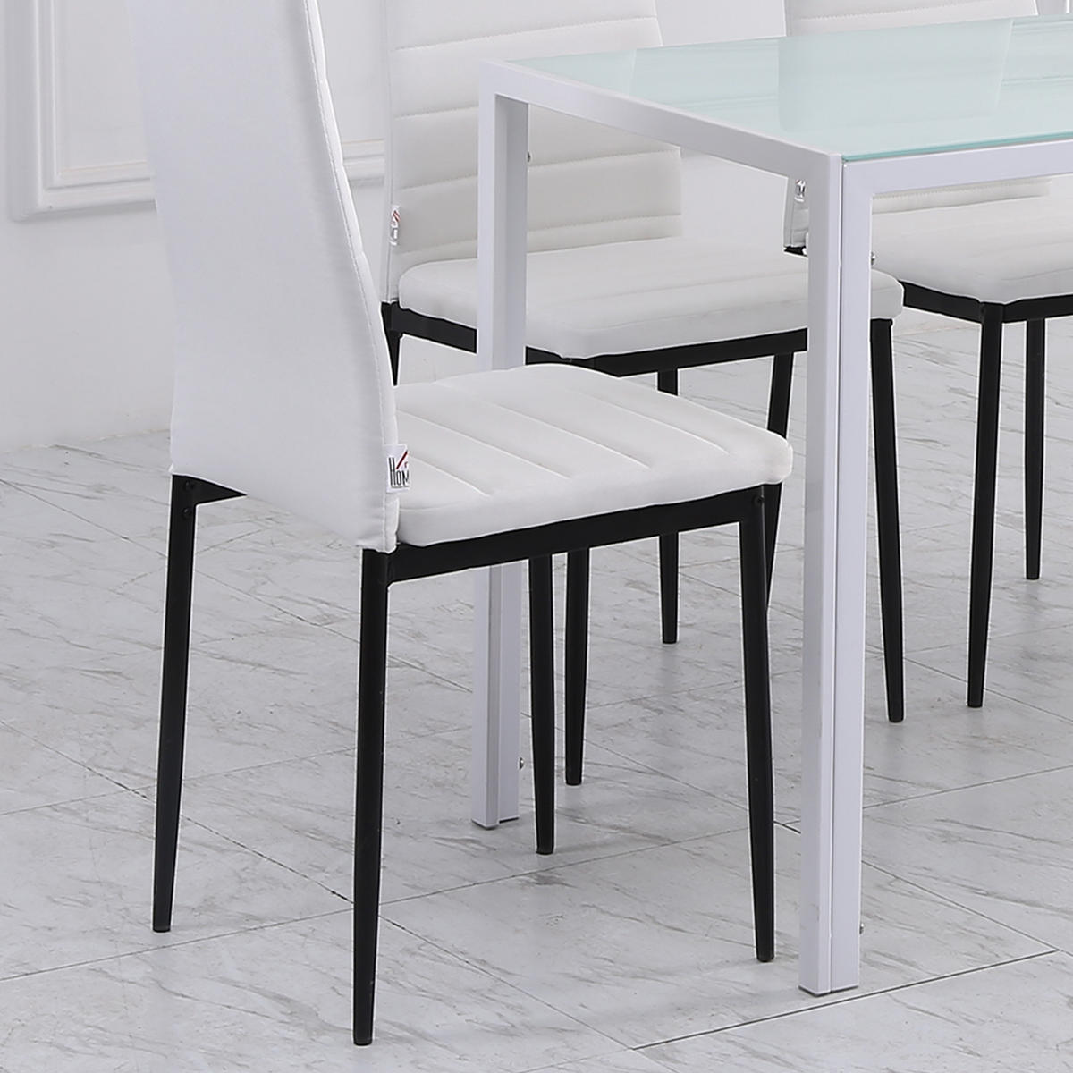 STÜHLE Weiß 4 Stück - Weiß, Metall (41/97/50cm) - GiPP