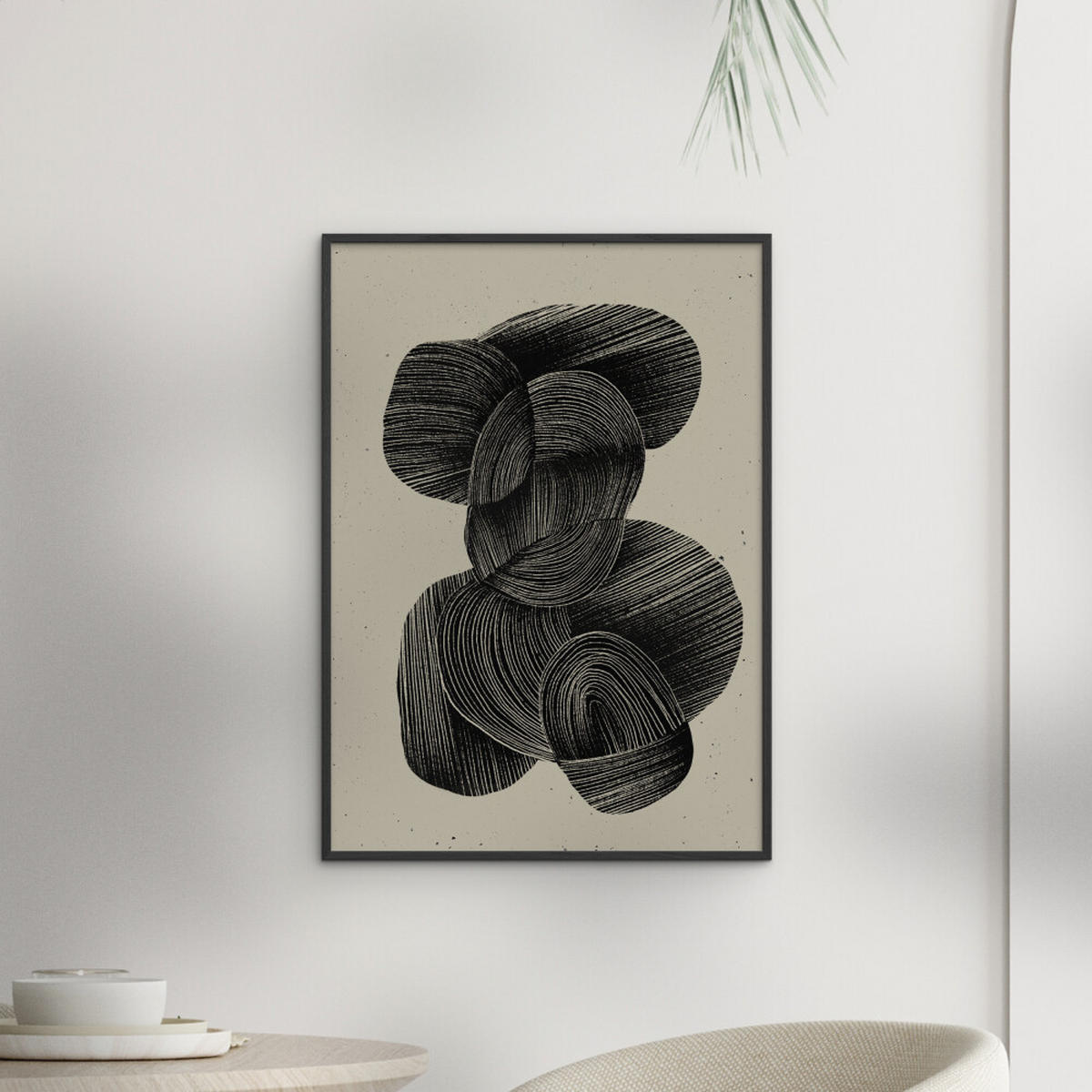 POSTER mit Rahmen Treechild - Straw No.2 - Schwarz, Holz/Papier (30/40cm) - Poster&Frame