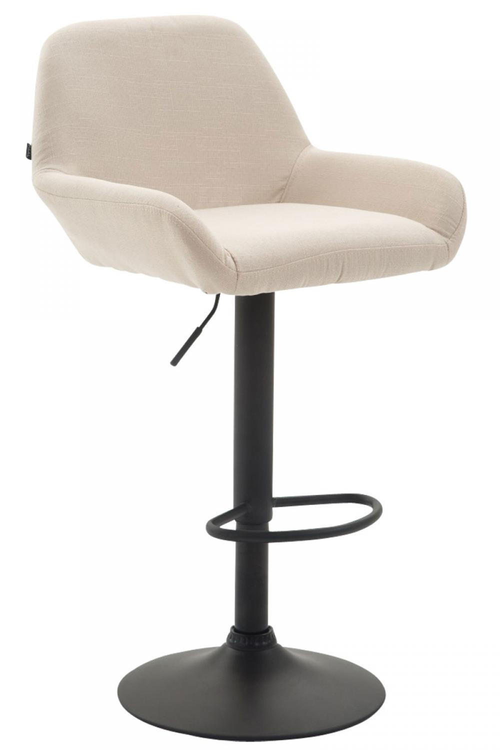 BARHOCKER Stoff creme - Creme/Schwarz, Textil/Metall (51/89/52cm) - CLP