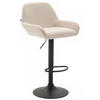 BARHOCKER Stoff creme - Creme/Schwarz, Textil/Metall (51/89/52cm) - CLP