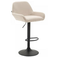 BARHOCKER Stoff creme - Creme/Schwarz, Textil/Metall (51/89/52cm) - CLP