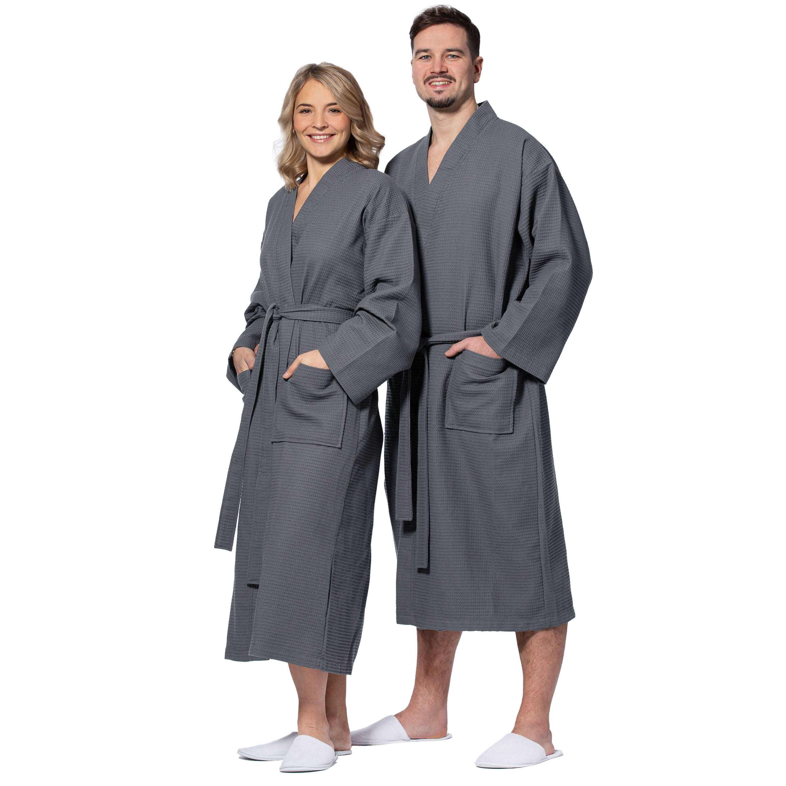 BADEMANTEL, S, 100% Baumwolle, Grau - Anthrazit, Textil (Scm) - Zollner