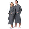 BADEMANTEL, S, 100% Baumwolle, Grau - Anthrazit, Textil (Scm) - Zollner