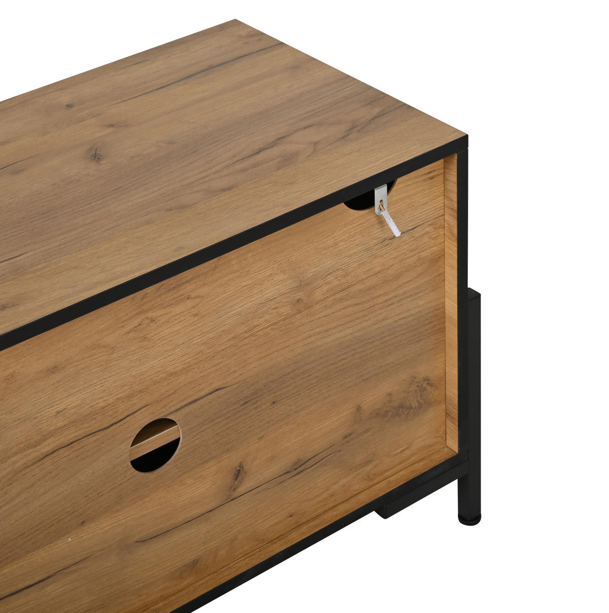 TV-ELEMENT mit 4 Türen 153 x 40 x 50 cm Naturholz/Schwarz - Braun, Holzwerkstoff (40/50/153cm) - Beauniv