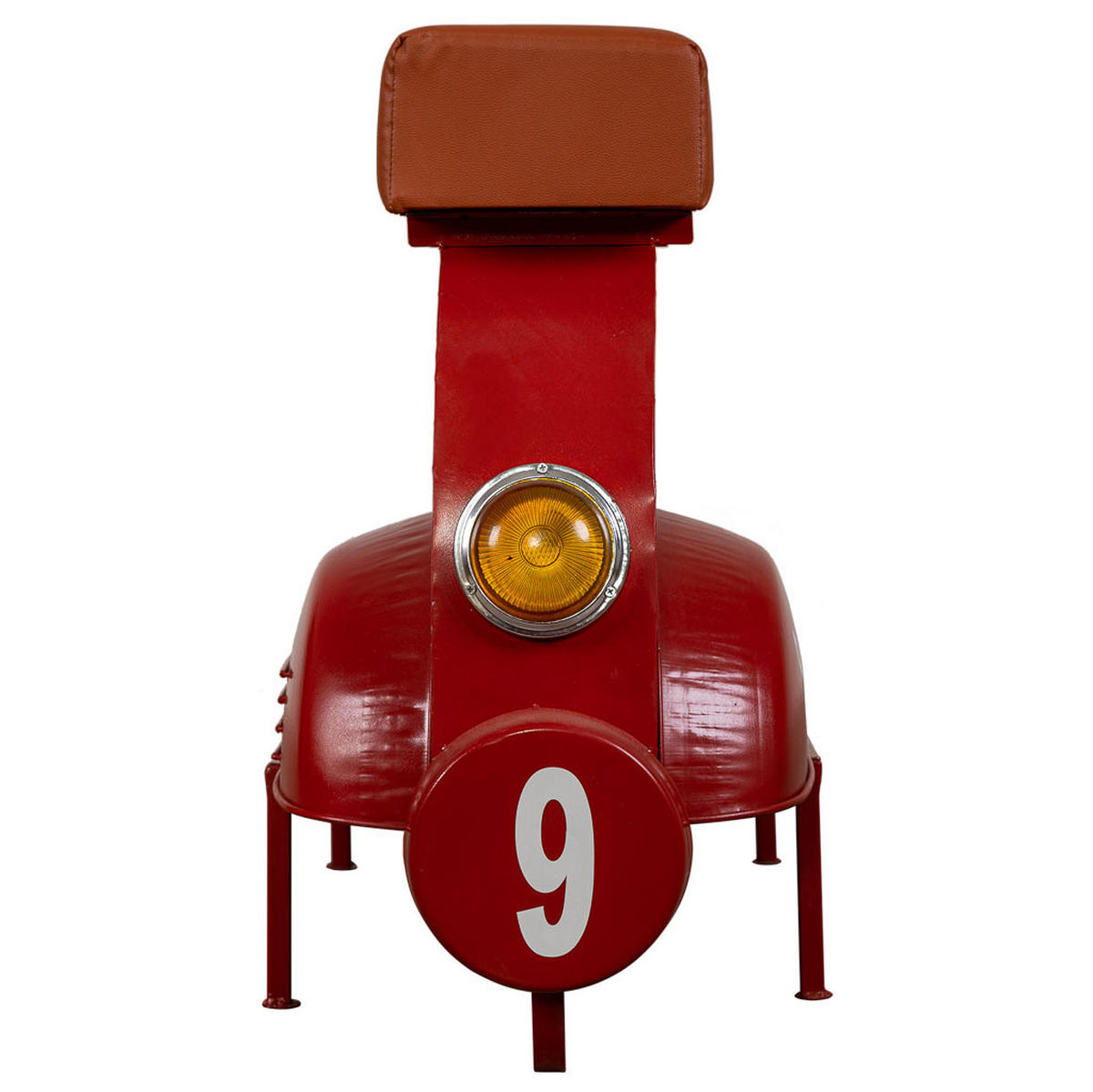 HOCKER aus Metall, rot, 95x50x75cm - Rot, Metall (95/75/50cm) - Wanderlust