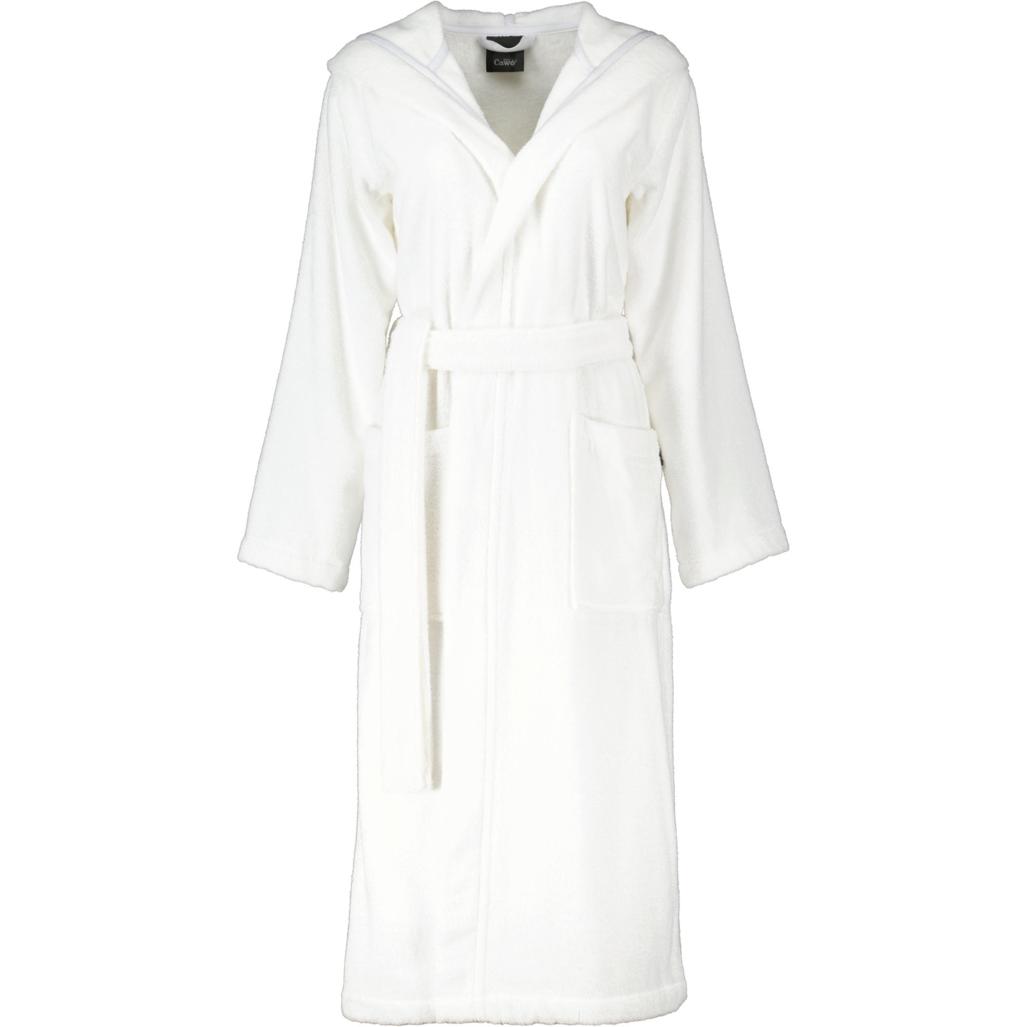 BADEMANTEL DAMEN KAPUZE UNI 827 WEISS - 67 - Weiß, Textil (Snull) - Cawoe