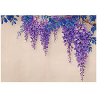 FOTOTAPETE Blumen Hängend Lila 350x250 cm - Multicolor, Papier (350/250cm) - Wallarena
