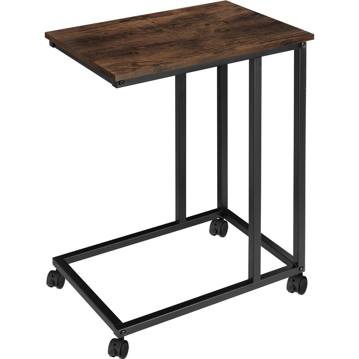 BEISTELLTISCH Luton,48 x 35 x 70 cm,Industrial Holz dunkel, rustikal - Rostfarben, Holz (48/35/70cm) - tectake