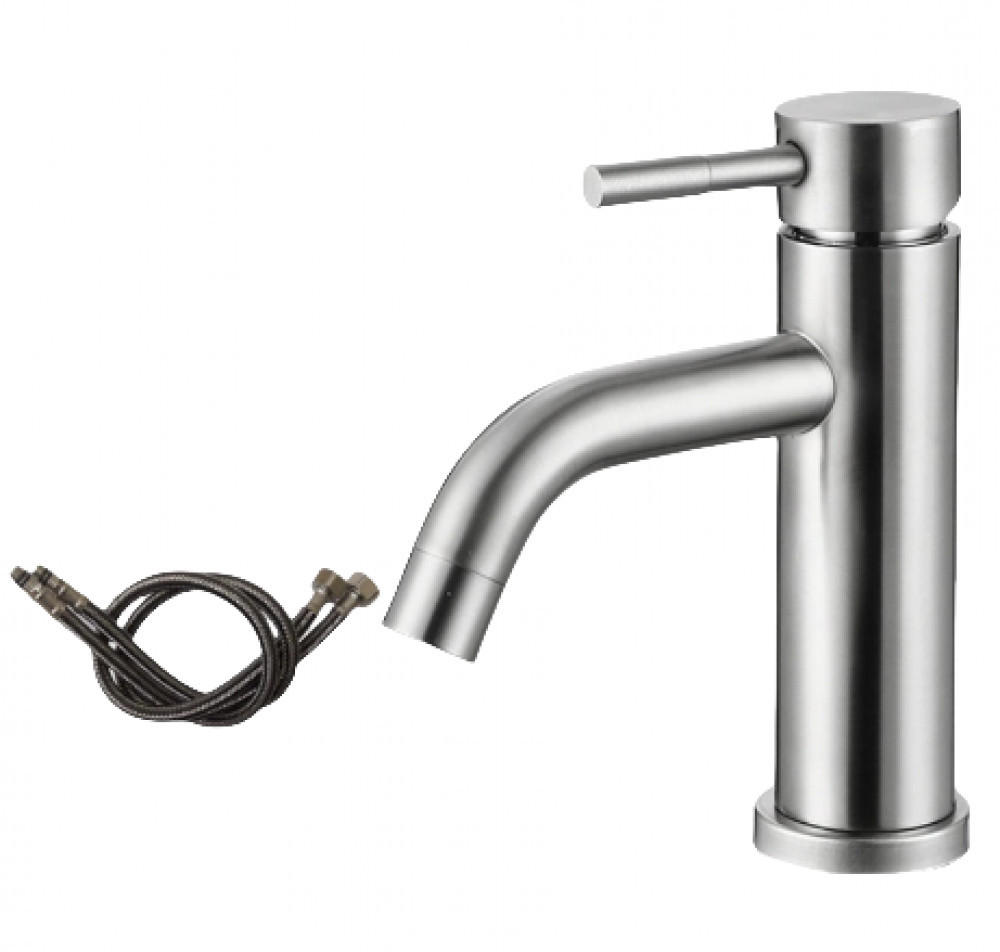 WASCHTISCHARMATUR, Moderne Waschtischarmatur, Einhebel - Grau, Metall (14/15.5/5cm) - BELZ