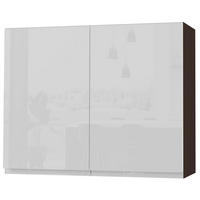 HÄNGESCHRANK Florence W3/90 Lava / RAL 9003 signalweiß HG 90 / 32,5 / 72cm - Dunkelgrau/Weiß Hochglanz, Holz/Holzwerkstoff (90/72/32.5cm) - Feldmann-Wohnen