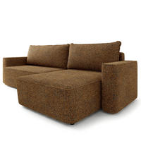 ECKSOFA BELARO BL Braun Chenille mit Schlaffunktion - Braun, Holz/Textil (280/162cm) - MASSENO