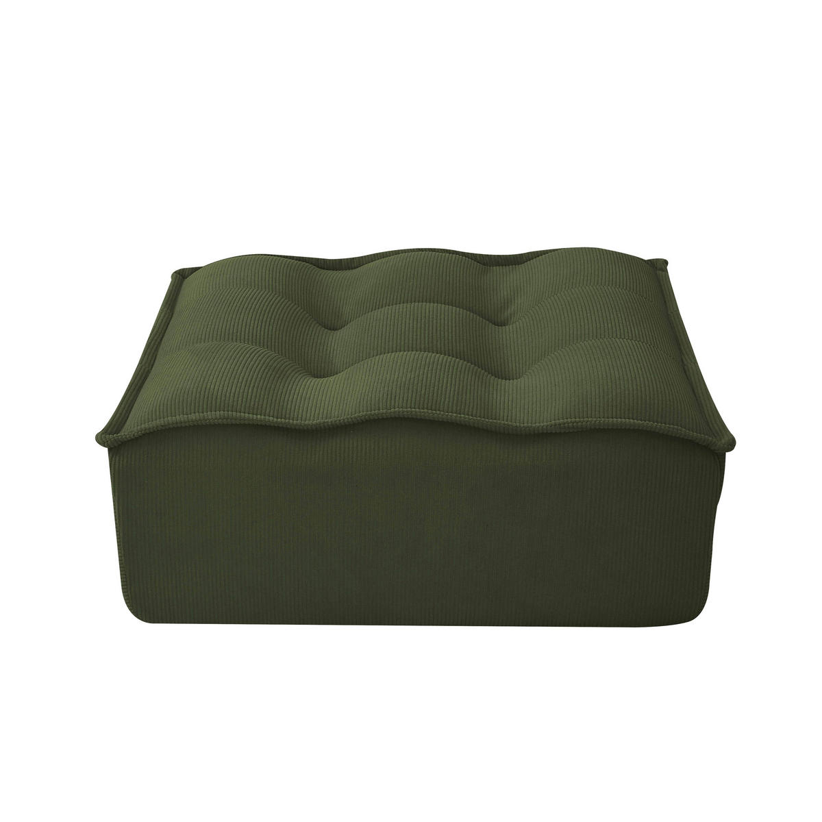 SITZPUFF, Grün - Grün, Textil (80/32/75cm) - Oviala