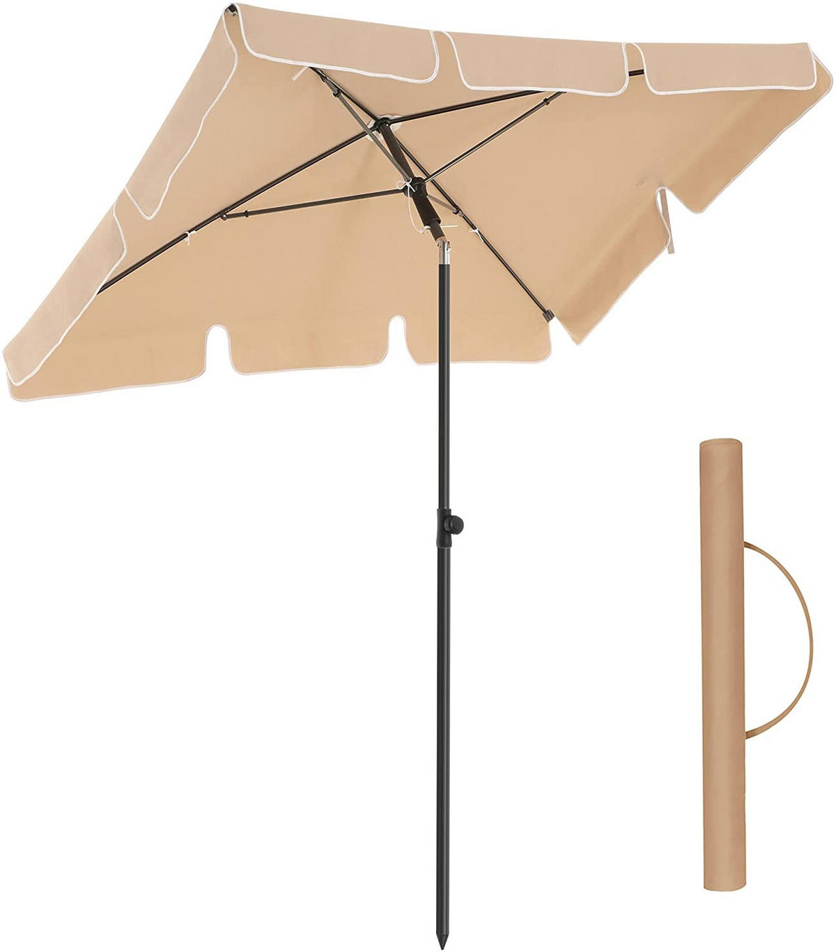 SONNENSCHIRM - Taupe, Textil (125/200cm) - Hansiro