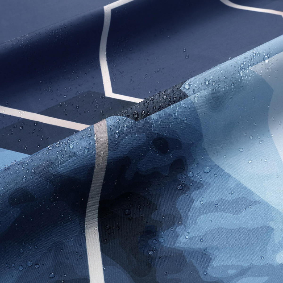 DUSCHVORHANG abstrakt 180 cm bedruckt wasserdicht schimmelresistent Badezimmer - Multicolor, Textil (180/180cm) - MCBOSON