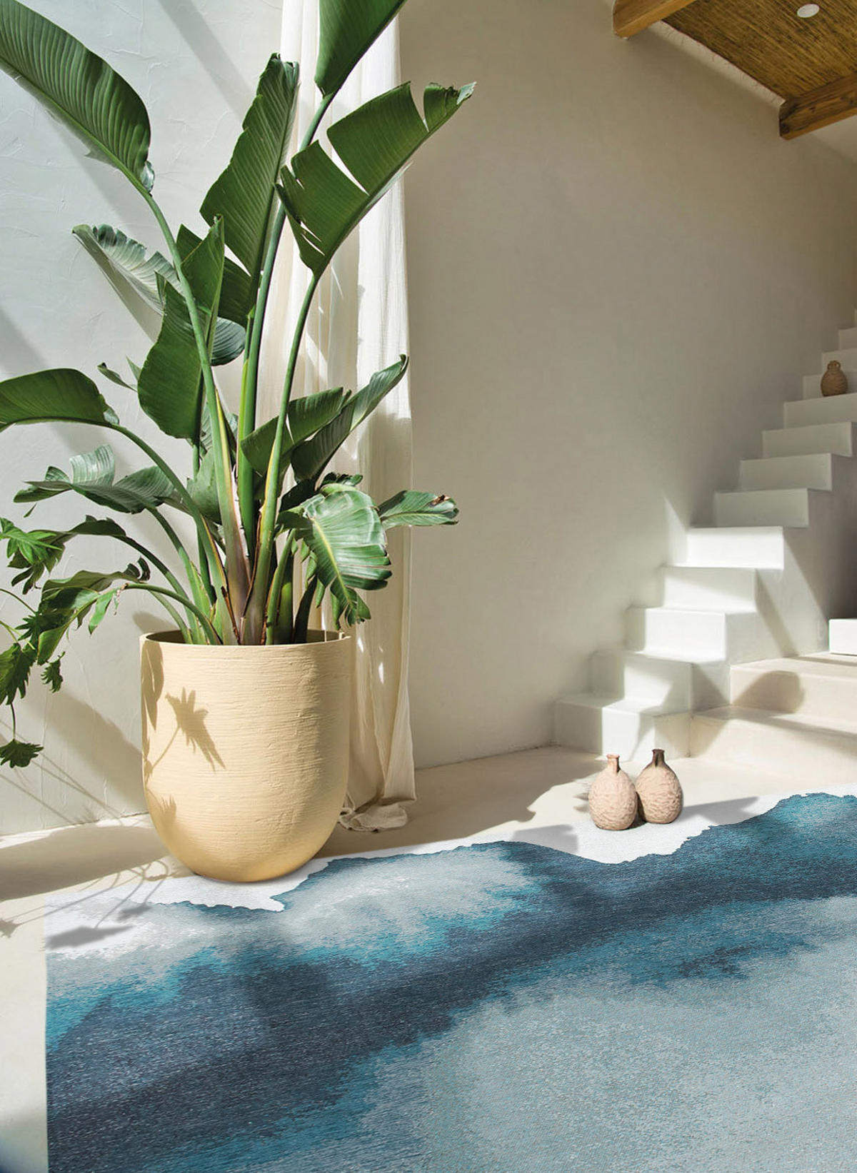 TEPPICH In-/Outdoor Flachgewebe BLUE LINES Blau 240x340 cm - Blau, Textil (240/340cm) - Novatrend