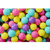 BÄLLE für Bällebad, Spielbälle, Plastikbälle für Kinder Set 50 pcs.: Violett/Hellrosa/Gelb/Türkis - Hellgelb, Textil (7/7/7cm) - MeowBaby