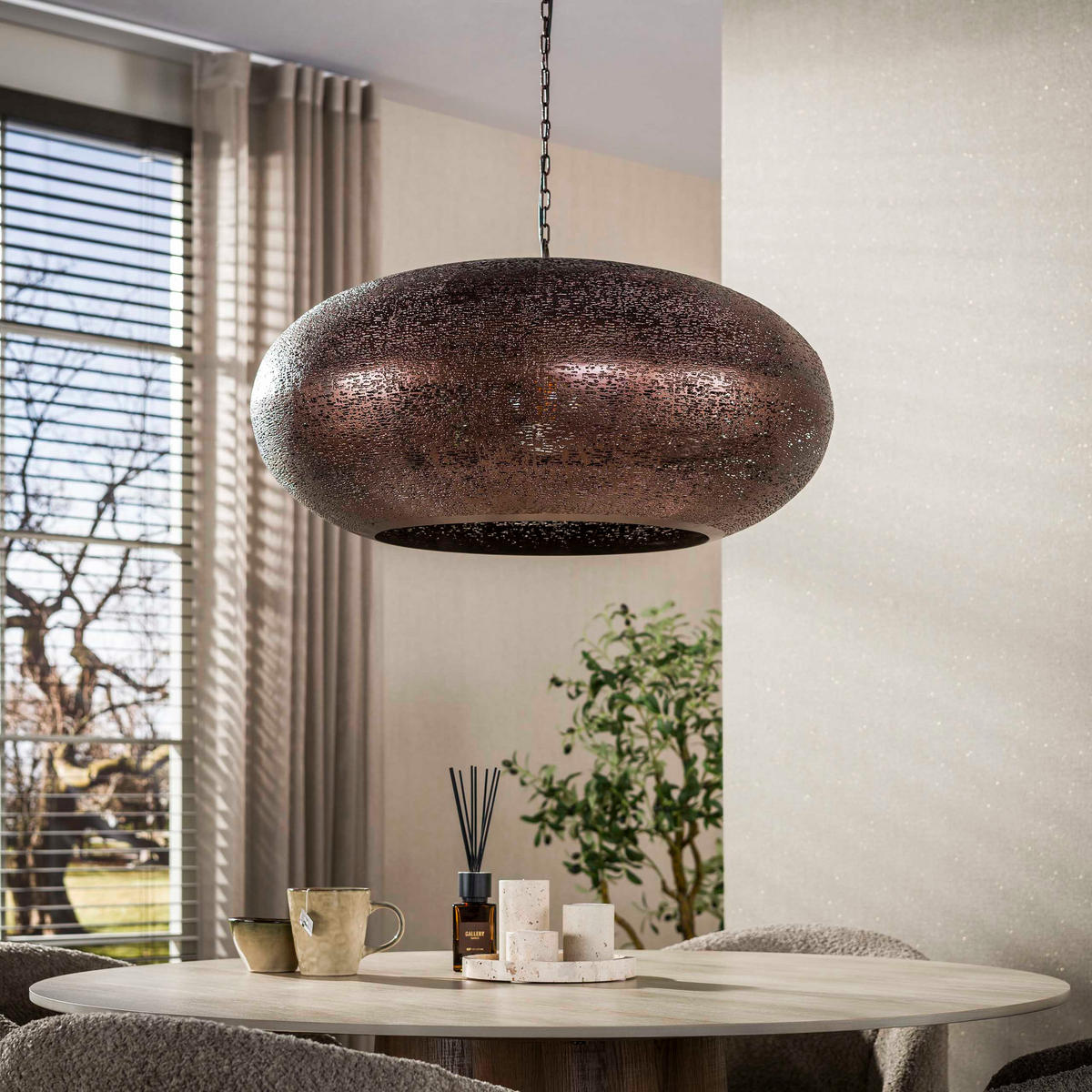 HÄNGELEUCHTE Cielo Braun 68/68/150 cm - Braun, Glas (68/68/150cm) - Hoyz Collection
