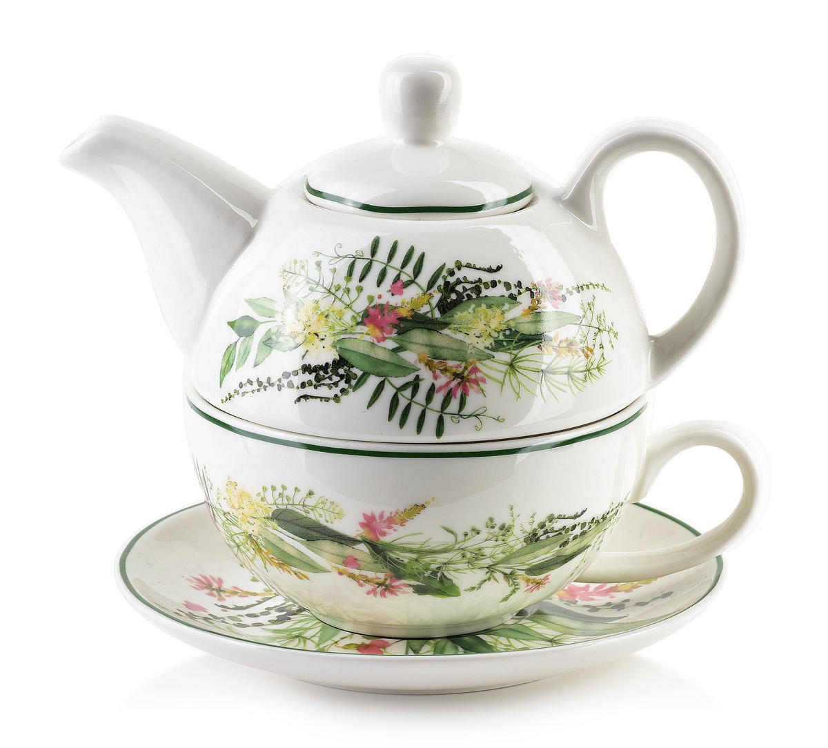 KRUG Idyllic Grün 1/1/1 cm Keramik - Grün, Keramik (0.4L) - Mondex