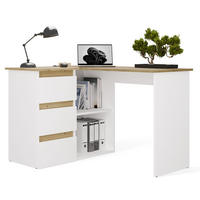 SCHREIBTISCH Weiß, Artisan Eiche 120/75/49 - Weiß/Eiche Artisan, Holzwerkstoff (49/120/75cm) - RAUMHIRSCH FURNITURE