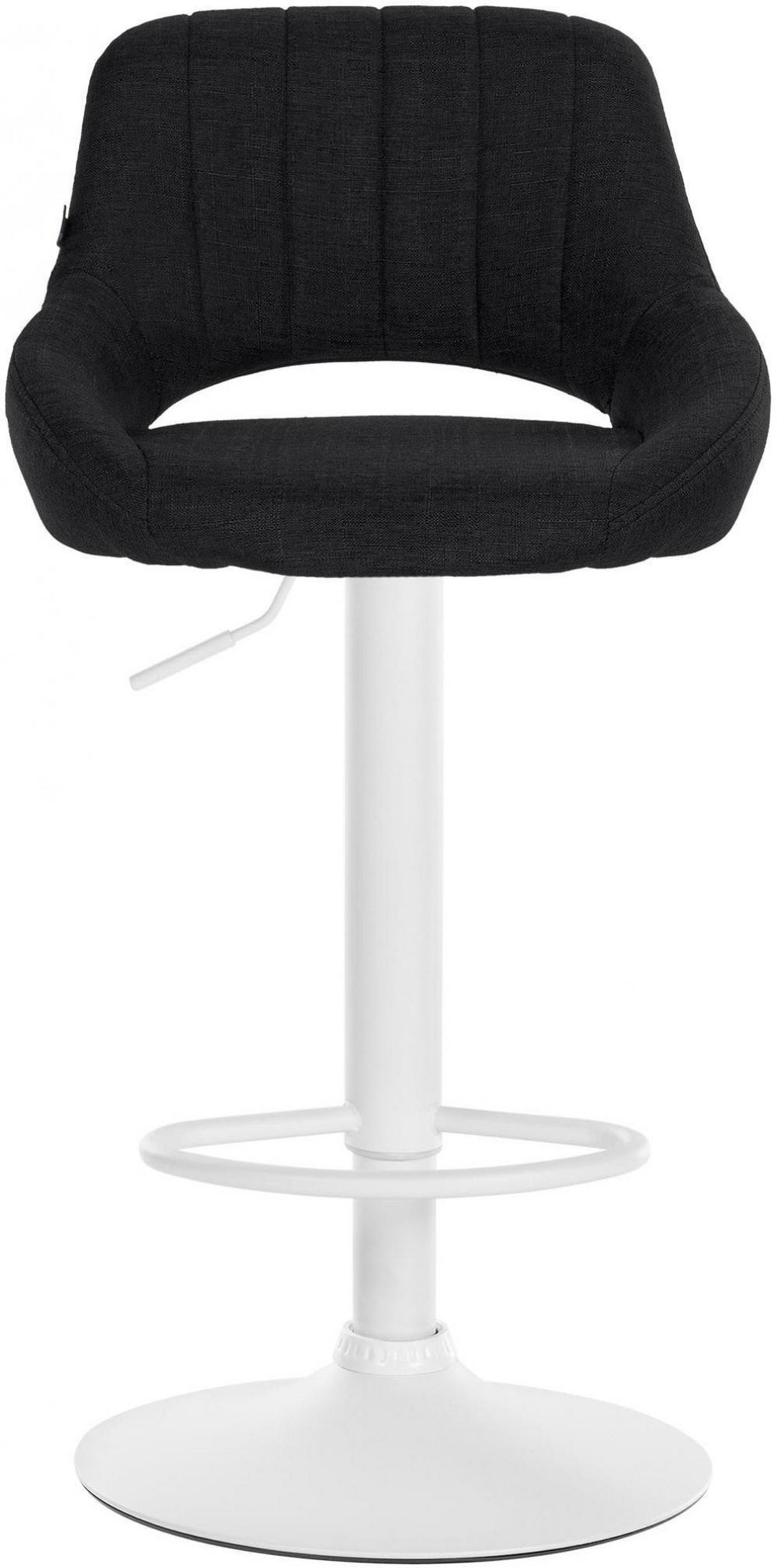 BARHOCKER Stoff schwarz - Schwarz/Weiß, Textil/Metall (46.5/85/48cm) - CLP