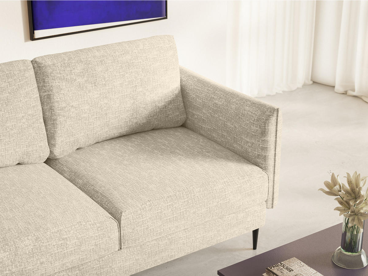 SOFA Koge Ohne Schlaffunktion, Beige - Beige, Textil (196/95/86cm) - Fedve